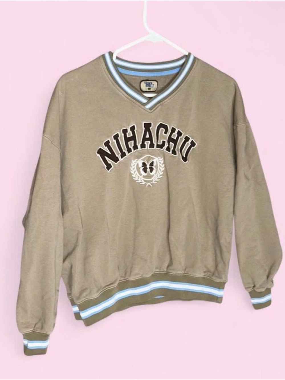 Kawaii Nihachu YouTuber Crewneck Sweatshirt Pullover S